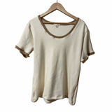 Scoop Neck Short Sleeve Top- Organic Cotton and Wool-