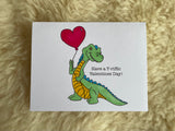 T-Rex Valentine - Greeting Card