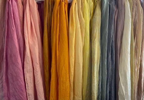 Naturally Dyed Silk Scarves - Ready to Ship