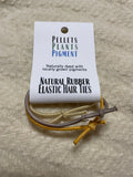 Naturally Dyed Organic Cotton and Rubber Elastic Hair Ties - Cosmos-Marigold-Walnut