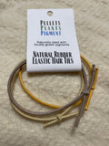 Naturally Dyed Organic Cotton and Rubber Elastic Hair Ties - Cosmos-Marigold-Walnut