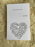 Hearts in a Heart - paint your own- Blank Greeting Card