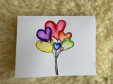 Heart Balloons - Greeting Card
