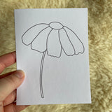 Daisy- paint your own- Blank Greeting Card