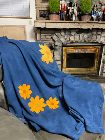 Naturally Dyed - Appliquéd Collab Cloth Blanket