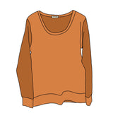 Scoop Neck French Terry Sweatshirt - Women’s Clothing - Made to Order