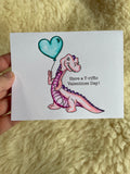 T-Rex Valentine - Greeting Card