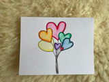 Heart Balloons - Greeting Card