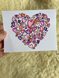 Hearts in a Heart- Greeting Card