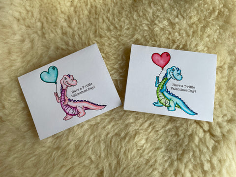 T-Rex Valentine - Greeting Card