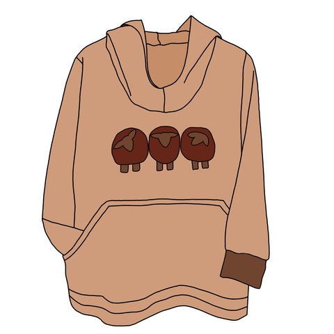 Ewe Madder Hoodie - Organic Cotton naturally dyed - Women’s Clothing