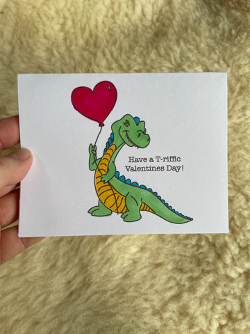 T-Rex Valentine - Greeting Card