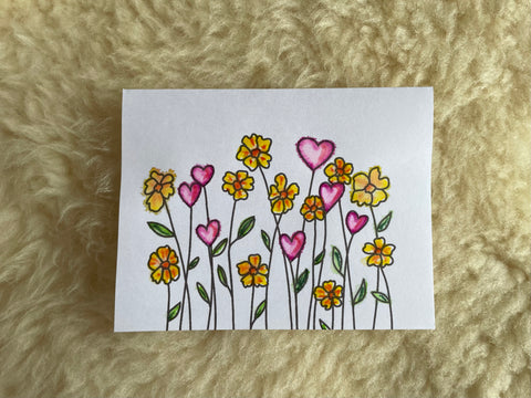 Hearts and Petals- Greeting Card
