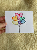 Heart Balloons - Greeting Card