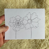 Coreopsis Set- paint your own- Blank Greeting Card