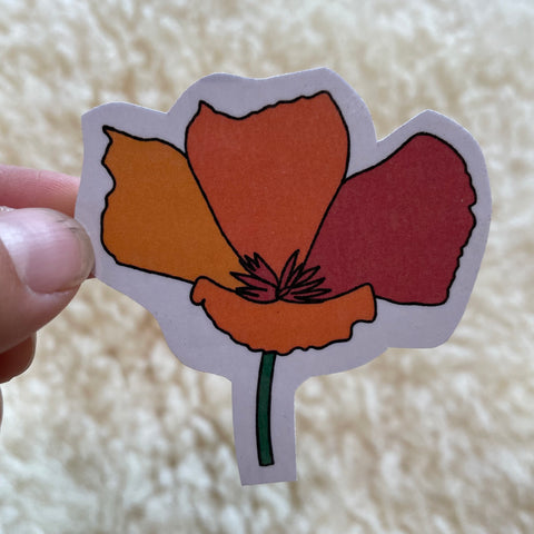 California Poppy Sticker