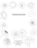 Blossoming - A coloring book of beautiful blooms - Digital PDF - Printable