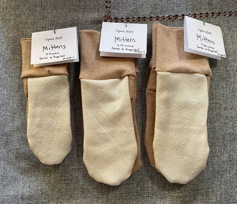 Mittens 7.25 inches - Wool and Cotton