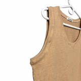 Scoop Neck Tank Top - Brown Organic Cotton - Women’s Clothing