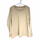 Scoop Neck Zig Zag Sweatshirt - jacquard knit - Women’s Clothing