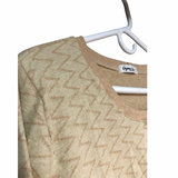 Scoop Neck Zig Zag Sweatshirt - jacquard knit - Women’s Clothing