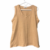 Scoop Neck Tank Top - Brown Organic Cotton - Women’s Clothing